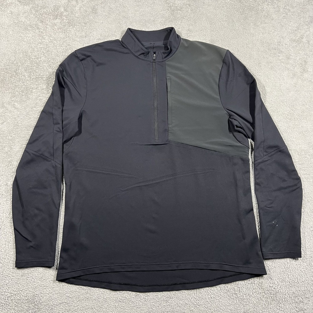 Lululemon Division Half Zip Pullover Sweatshirt Mens XL Black Athletic Top Golf